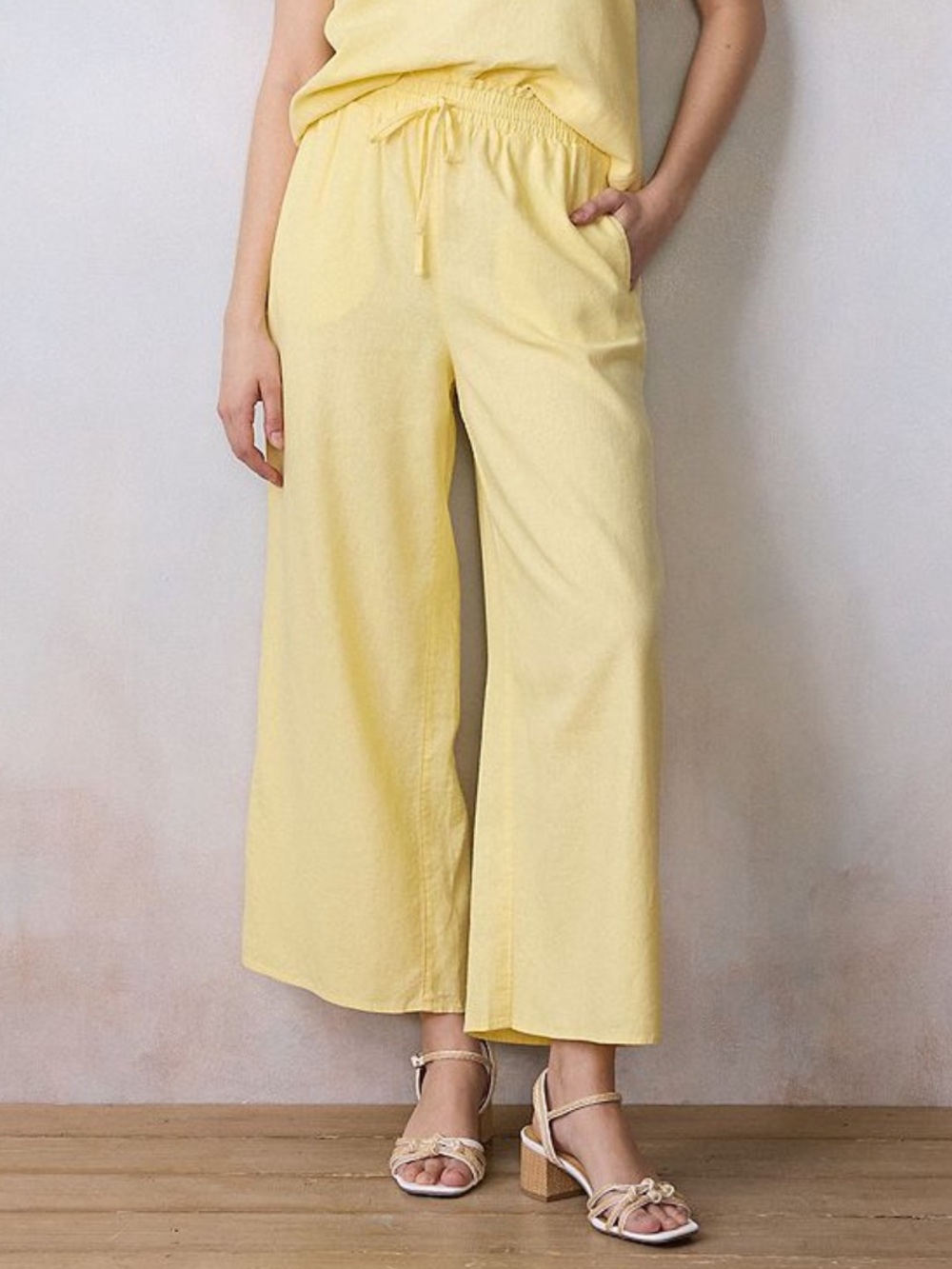 LC Lauren Conrad Yellow Wide Leg Pants